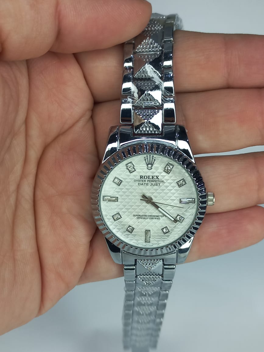 Women's Two Tone Silver/ White Watch