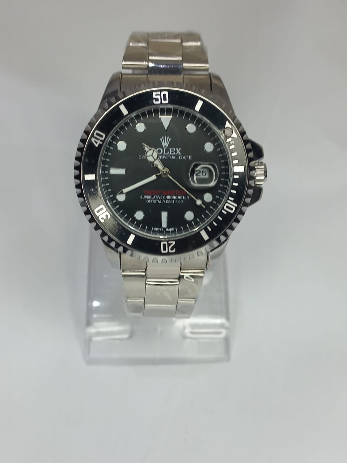 Bezel Rotating | Two Tone Silver / Black