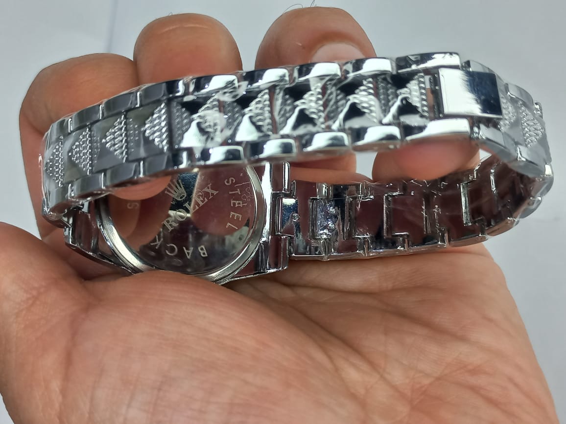 Women's Two Tone Silver/ White Watch