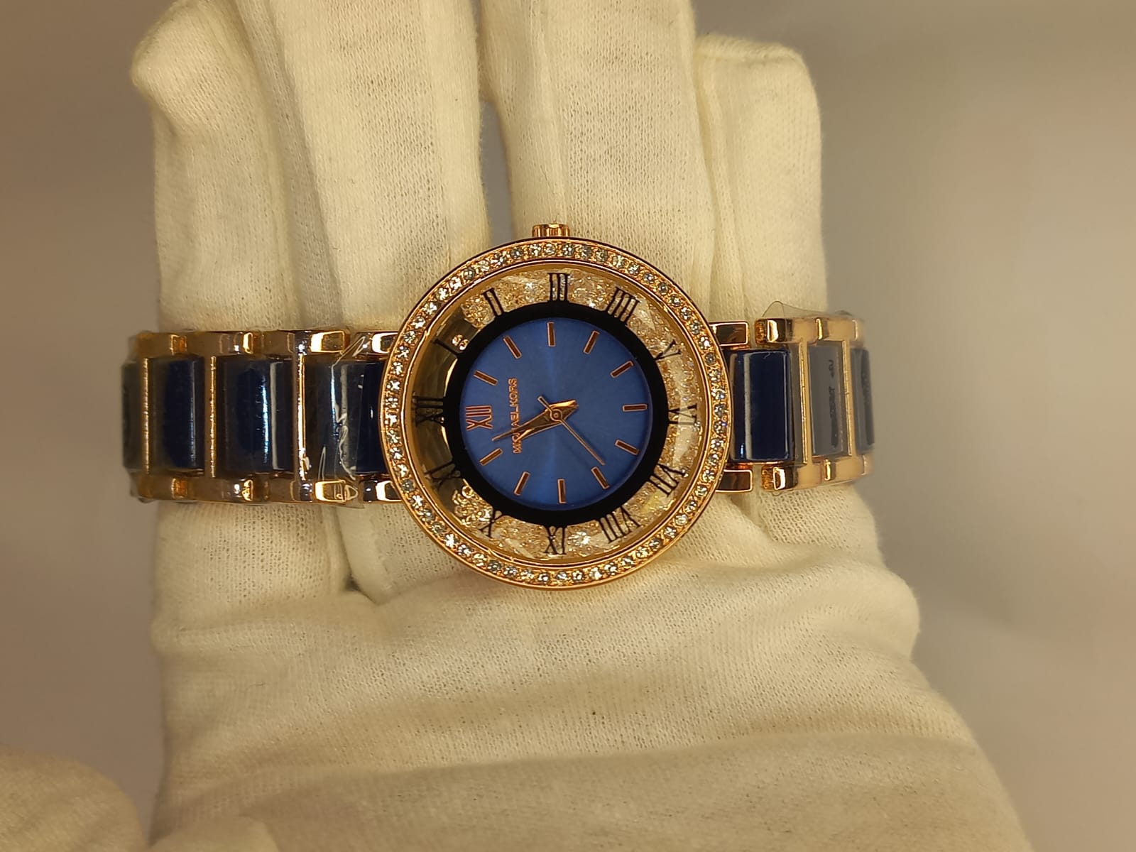 Two Tone Off Blue Golden Chain Dial