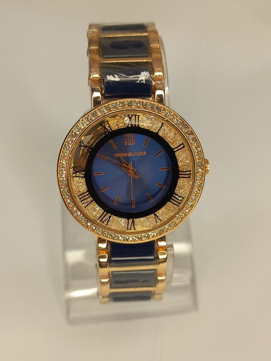 Two Tone Off Blue Golden Chain Dial