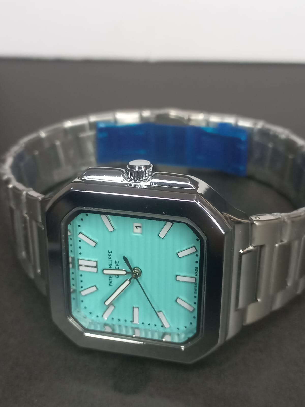 Two Tone Silver /Sea Green-  Cubitus – Luxury Timepiece
